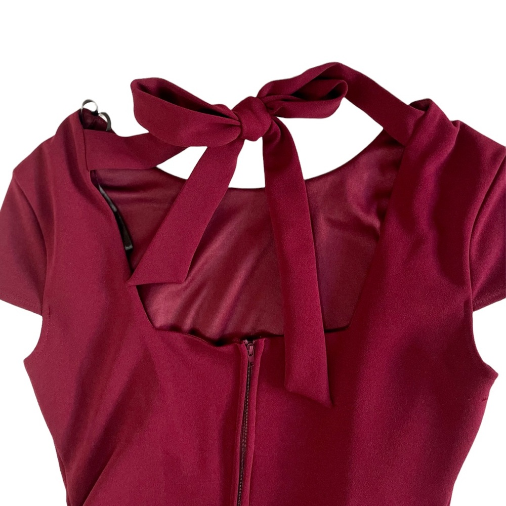 B. Darling A Line Mini Dress in Burgundy Sz 4 - Picture 3 of 9
